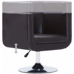 Topdeal Fauteuil Pivotant Marron Similicuir VDFF23405_FR 11 Topdeal Fauteuil Pivotant Marron Similicuir VDFF23405_FR -Pas Cher Fauteuil Magasin 52095589 5