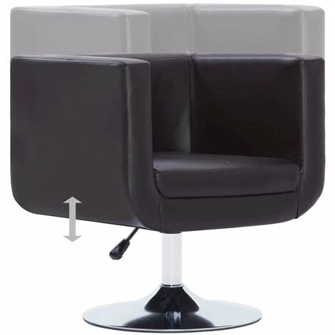 Topdeal Fauteuil Pivotant Marron Similicuir VDFF23405_FR 7 Topdeal Fauteuil Pivotant Marron Similicuir VDFF23405_FR – Image 5
