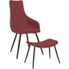 Topdeal Chaise De Canapé Avec Repose-pied Rouge Bordeaux Tissu FF288610_FR -Pas Cher Fauteuil Magasin 52096362 1