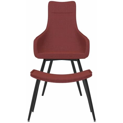 Topdeal Chaise De Canapé Avec Repose-pied Rouge Bordeaux Tissu FF288610_FR 4 Topdeal Chaise De Canapé Avec Repose-pied Rouge Bordeaux Tissu FF288610_FR – Image 2