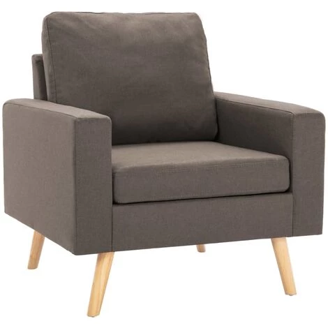 Topdeal Fauteuil Taupe Tissu FF288701_FR 4 Topdeal Fauteuil Taupe Tissu FF288701_FR – Image 2