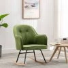 Topdeal Chaise à Bascule Vert Clair Velours FF289521_FR -Pas Cher Fauteuil Magasin 52096558 1