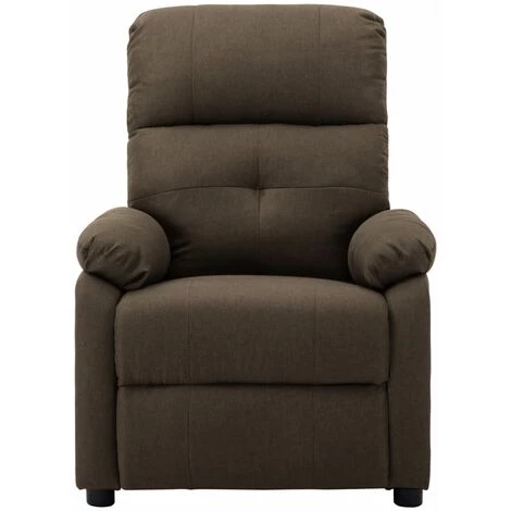Topdeal Fauteuil De Massage Marron Tissu FF289676_FR 5 Topdeal Fauteuil De Massage Marron Tissu FF289676_FR – Image 3