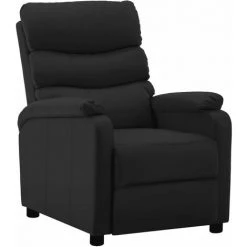 Topdeal Fauteuil Inclinable Noir Similicuir FF289682_FR