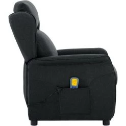 Topdeal Fauteuil Inclinable De Massage Gris Foncé Tissu FF289787_FR -Pas Cher Fauteuil Magasin 52096636 3