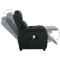 Topdeal Fauteuil Inclinable De Massage Gris Foncé Tissu FF289787_FR -Pas Cher Fauteuil Magasin 52096636 4