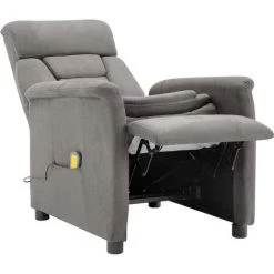 Topdeal Fauteuil Inclinable De Massage Gris Clair Similicuir Daim FF289772_FR 9 Topdeal Fauteuil Inclinable De Massage Gris Clair Similicuir Daim FF289772_FR -Pas Cher Fauteuil Magasin 52096637 3