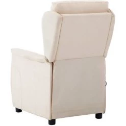 Topdeal Fauteuil Inclinable De Massage Crème Tissu FF289795_FR 11 Topdeal Fauteuil Inclinable De Massage Crème Tissu FF289795_FR -Pas Cher Fauteuil Magasin 52096640 5