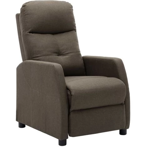 Topdeal Fauteuil Inclinable Taupe Tissu FF289824_FR 4 Topdeal Fauteuil Inclinable Taupe Tissu FF289824_FR – Image 2