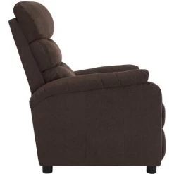 Topdeal Fauteuil Inclinable Marron Tissu FF321220_FR -Pas Cher Fauteuil Magasin 52101123 5