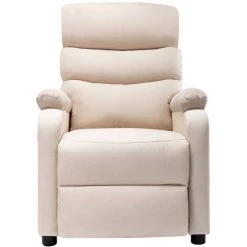 Topdeal Fauteuil Inclinable Crème Tissu FF321225_FR -Pas Cher Fauteuil Magasin 52101124 4