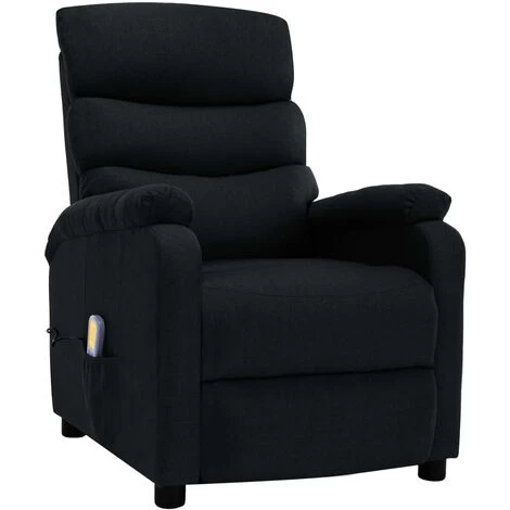 Topdeal Fauteuil Inclinable De Massage Noir Tissu FF321228_FR 4 Topdeal Fauteuil Inclinable De Massage Noir Tissu FF321228_FR – Image 2
