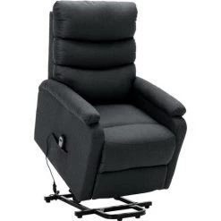 Topdeal Fauteuil Inclinable Gris Foncé Tissu FF321237_FR