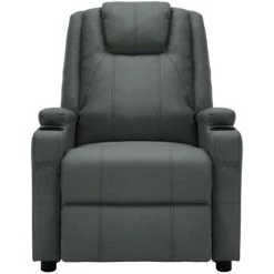 Topdeal Fauteuil Inclinable Anthracite Similicuir FF321307_FR -Pas Cher Fauteuil Magasin 52101137 4
