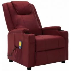 Topdeal Fauteuil De Massage Inclinable Rouge Bordeaux Similicuir FF321315_FR