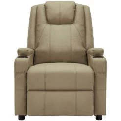 Topdeal Fauteuil Inclinable Cappuccino Similicuir FF321310_FR -Pas Cher Fauteuil Magasin 52101147 4