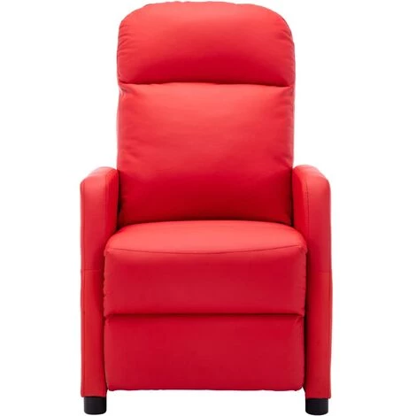 Topdeal Fauteuil Inclinable Rouge Similicuir FF321357_FR 5 Topdeal Fauteuil Inclinable Rouge Similicuir FF321357_FR – Image 3
