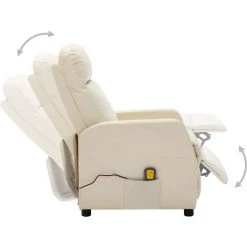 Topdeal Fauteuil De Massage Inclinable Blanc Similicuir FF321360_FR -Pas Cher Fauteuil Magasin 52101158 5