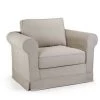 AUTRES ROY Fauteuil Tissu Beige - L 92 X P 84 X H 81 Cm