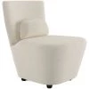 PRIVATEFLOOR Fauteuil Blanc En Tissu Bouclé - Carla Blanc - Bois, PVC, Boucle, Polyester - Blanc -Pas Cher Fauteuil Magasin 52473708 1