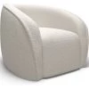 PRIVATEFLOOR Fauteuil Blanc En Tissu Bouclé - Seral Blanc - Bois, Boucle, Polyester - Blanc -Pas Cher Fauteuil Magasin 52473711 1