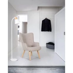 HERDASA Fauteuil En Tissu Beige Avec Les Pieds En Bois Naturel, Modèle Sérénité 8 HERDASA Fauteuil En Tissu Beige Avec Les Pieds En Bois Naturel, Modèle Sérénité -Pas Cher Fauteuil Magasin 52557389 2