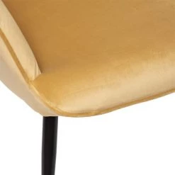Fauteuil Avec Tabouret Velours Ermine Jaune Atmosphera -Pas Cher Fauteuil Magasin 52665978 4