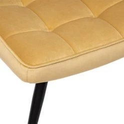 Fauteuil Avec Tabouret Velours Ermine Jaune Atmosphera -Pas Cher Fauteuil Magasin 52665978 5
