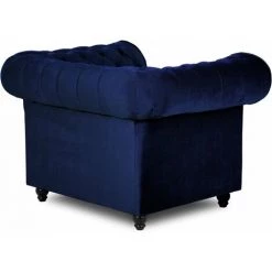 DECO IN PARIS Fauteuil Chesterfield En Velours Bleu - WILSTON - Bleu 9 DECO IN PARIS Fauteuil Chesterfield En Velours Bleu - WILSTON - Bleu -Pas Cher Fauteuil Magasin 52694513 3