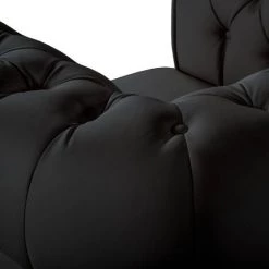 DECO IN PARIS Fauteuil Chesterfield En Simili Cuir Noir- WILSTON - Noir -Pas Cher Fauteuil Magasin 52694535 5