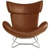 FURNMOD DESIGN YOUR SPACE Fauteuil Emola Chair En Cuir Italien | Cognac - Cognac -Pas Cher Fauteuil Magasin 52721037 1
