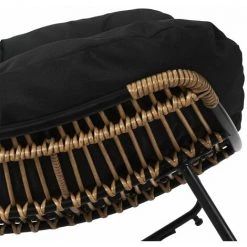 ALTOBUY MERIDA - Fauteuil à Bascule Noir Avec Assise Capitonnée - Noir -Pas Cher Fauteuil Magasin 53510554 5