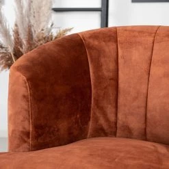 DIMEHOUSE Billy Fauteuil Industriel Teddy Cuivre Extra Confort - Marron, Jaune, Rouge -Pas Cher Fauteuil Magasin 53527284 5