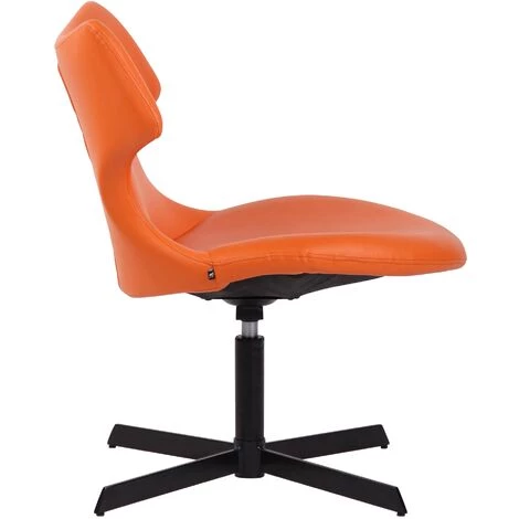 CLP Chaise Lounge Welland En Similicuir Avec Pied En Métal Orange 5 CLP Chaise Lounge Welland En Similicuir Avec Pied En Métal Orange – Image 3