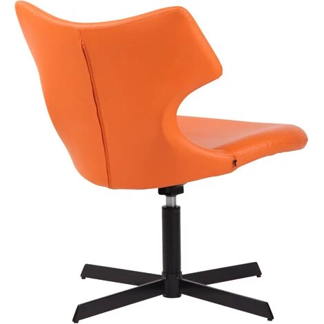 CLP Chaise Lounge Welland En Similicuir Avec Pied En Métal Orange 6 CLP Chaise Lounge Welland En Similicuir Avec Pied En Métal Orange – Image 4