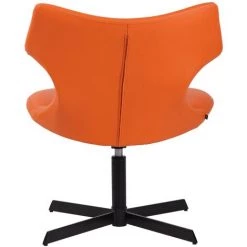 CLP Chaise Lounge Welland En Similicuir Avec Pied En Métal Orange 11 CLP Chaise Lounge Welland En Similicuir Avec Pied En Métal Orange -Pas Cher Fauteuil Magasin 53546813 5