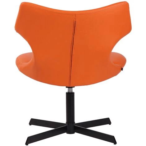 CLP Chaise Lounge Welland En Similicuir Avec Pied En Métal Orange 7 CLP Chaise Lounge Welland En Similicuir Avec Pied En Métal Orange – Image 5