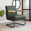 DIMEHOUSE Lars Fauteuil Industriel Vert - Vert