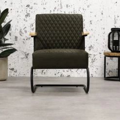 DIMEHOUSE Lars Fauteuil Industriel Vert - Vert -Pas Cher Fauteuil Magasin 53547449 3