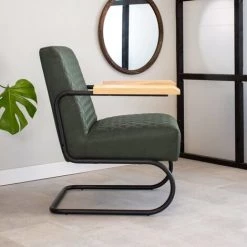 DIMEHOUSE Lars Fauteuil Industriel Vert - Vert -Pas Cher Fauteuil Magasin 53547449 4