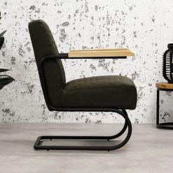 DIMEHOUSE Lars Fauteuil Industriel Vert - Vert -Pas Cher Fauteuil Magasin 53547449 5
