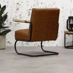 DIMEHOUSE Lars Fauteuil Industriel Marron - Marron -Pas Cher Fauteuil Magasin 53547708 4