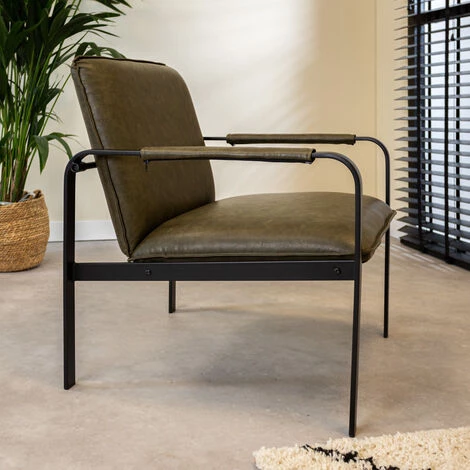 DIMEHOUSE Mitch Fauteuil Industriel Vert - Vert 4 DIMEHOUSE Mitch Fauteuil Industriel Vert - Vert – Image 2