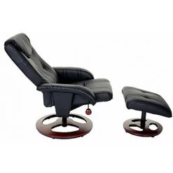 NOVA Fauteuil De Détente Inclinable Avec Repose-pieds En Similicuir Couleur : Noir -Pas Cher Fauteuil Magasin 53576344 3