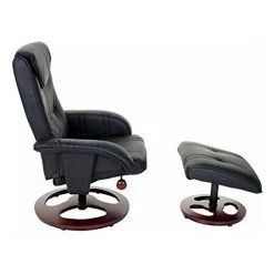 NOVA Fauteuil De Détente Inclinable Avec Repose-pieds En Similicuir Couleur : Noir -Pas Cher Fauteuil Magasin 53576344 4