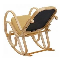 NOVA Chaise à Bascule Structure En Bois Clair Assis Dans Le Tissu De Design Classique Couleur : Jaune -Pas Cher Fauteuil Magasin 53576875 4