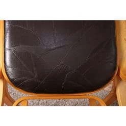 NOVA Structure De Chaise à Bascule En Bois Clair Assis Dans La Conception Classique De L'éco-cuir Couleur : MARRON 11 NOVA Structure De Chaise à Bascule En Bois Clair Assis Dans La Conception Classique De L'éco-cuir Couleur : MARRON -Pas Cher Fauteuil Magasin 53576895 5