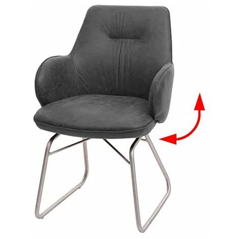 NOVA Fauteuil De Chaise Avec Siège à Bascule Avec Assiettes En Tissu Avec Différentes Couleurs Couleur : Gris 4 NOVA Fauteuil De Chaise Avec Siège à Bascule Avec Assiettes En Tissu Avec Différentes Couleurs Couleur : Gris – Image 2