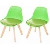 NOVA Ensemble De 2 Chaises Pour Enfants En Plastique Avec Une Séance D'éco-cuir Couleur : VERT -Pas Cher Fauteuil Magasin 53577828 1