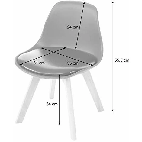 NOVA Ensemble De 2 Chaises Pour Enfants En Plastique Avec Une Séance D'éco-cuir Couleur : VERT 5 NOVA Ensemble De 2 Chaises Pour Enfants En Plastique Avec Une Séance D'éco-cuir Couleur : VERT – Image 3